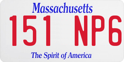 MA license plate 151NP6