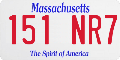 MA license plate 151NR7