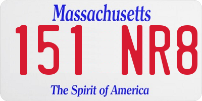 MA license plate 151NR8