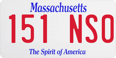 MA license plate 151NS0