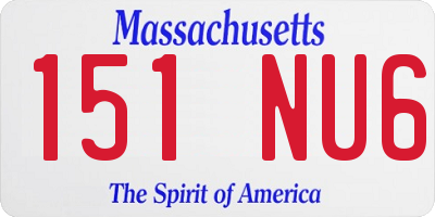 MA license plate 151NU6