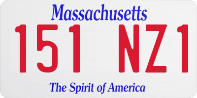 MA license plate 151NZ1