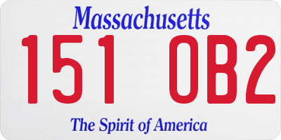 MA license plate 151OB2
