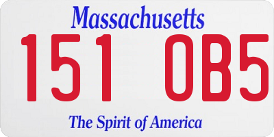 MA license plate 151OB5