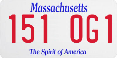 MA license plate 151OG1