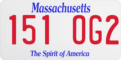 MA license plate 151OG2