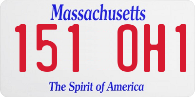 MA license plate 151OH1