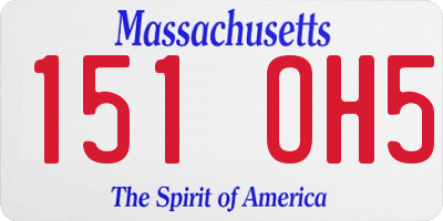 MA license plate 151OH5