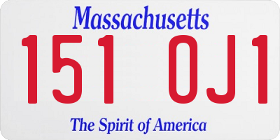 MA license plate 151OJ1
