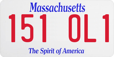 MA license plate 151OL1