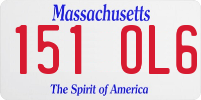 MA license plate 151OL6