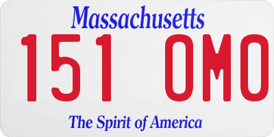 MA license plate 151OM0