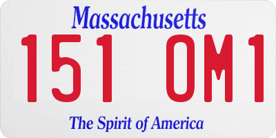 MA license plate 151OM1
