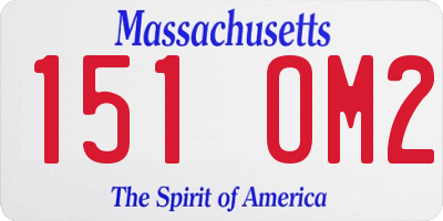 MA license plate 151OM2