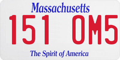 MA license plate 151OM5