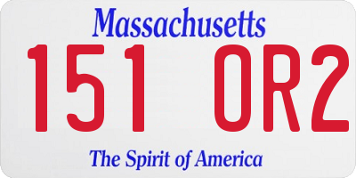 MA license plate 151OR2