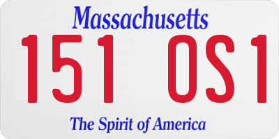 MA license plate 151OS1
