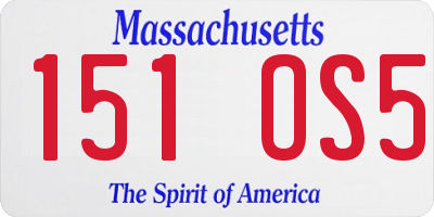 MA license plate 151OS5
