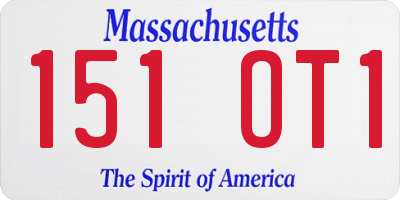 MA license plate 151OT1