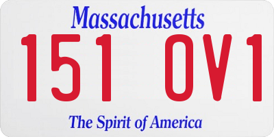 MA license plate 151OV1