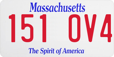 MA license plate 151OV4
