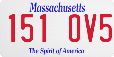 MA license plate 151OV5