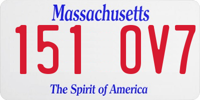 MA license plate 151OV7