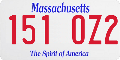 MA license plate 151OZ2