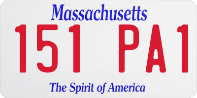 MA license plate 151PA1