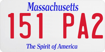 MA license plate 151PA2