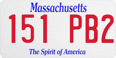 MA license plate 151PB2