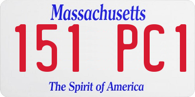 MA license plate 151PC1