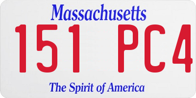 MA license plate 151PC4