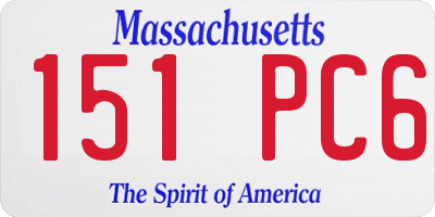 MA license plate 151PC6