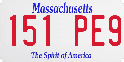 MA license plate 151PE9