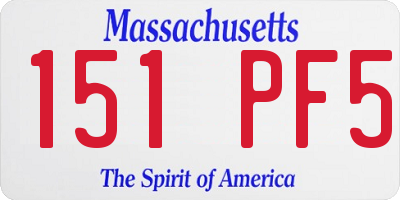 MA license plate 151PF5