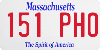 MA license plate 151PH0