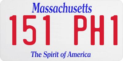 MA license plate 151PH1