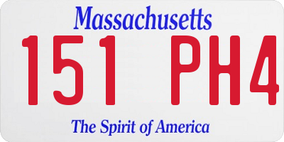 MA license plate 151PH4