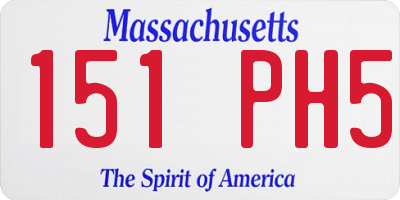 MA license plate 151PH5