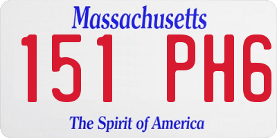 MA license plate 151PH6