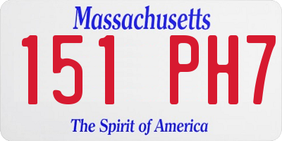 MA license plate 151PH7