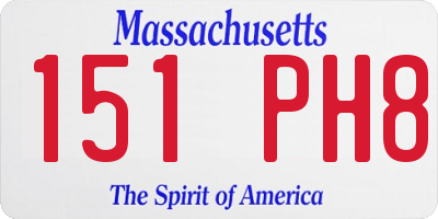 MA license plate 151PH8