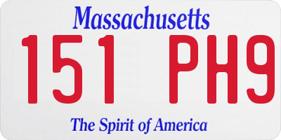MA license plate 151PH9