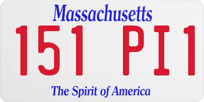 MA license plate 151PI1