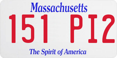 MA license plate 151PI2