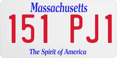 MA license plate 151PJ1