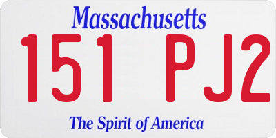 MA license plate 151PJ2