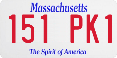 MA license plate 151PK1