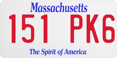 MA license plate 151PK6